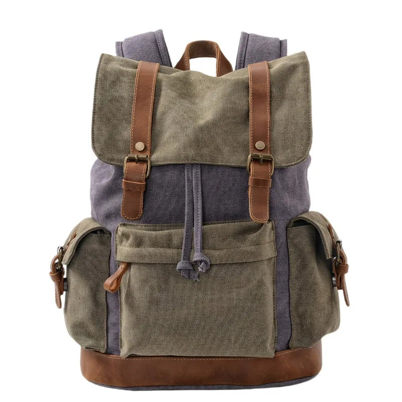 Vintage Canvas Leather Backpack