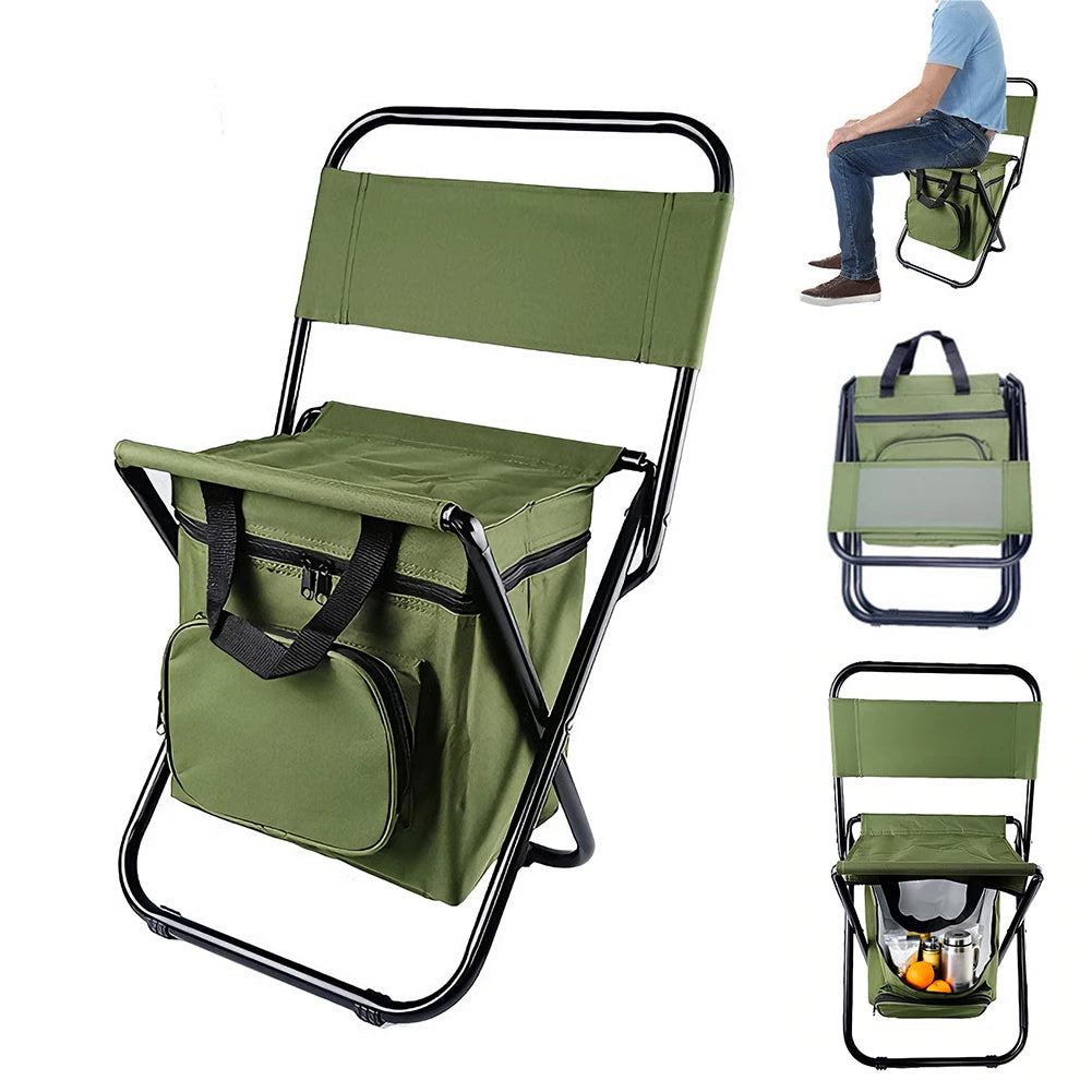 Foldable Cooler Camping Chair